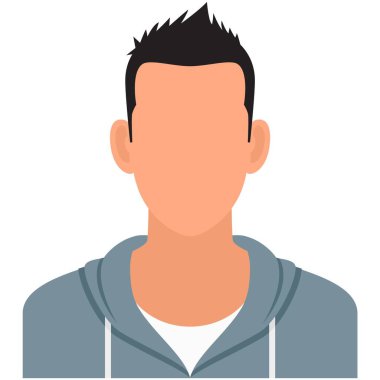 Öğrenci yüzsüz avatar ikonu vektörü izole edildi