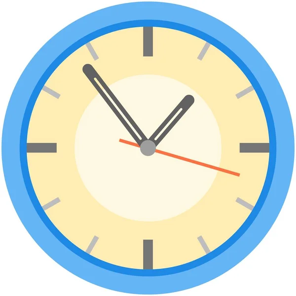 Reloj vector, icono de tiempo, ilustración de reloj de pared redonda — Archivo Imágenes Vectoriales