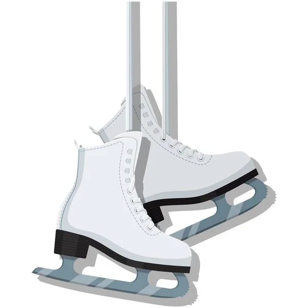 アイスフィギュアスケートのためにリンクベクトルイラスト上の白 — ストックベクタ