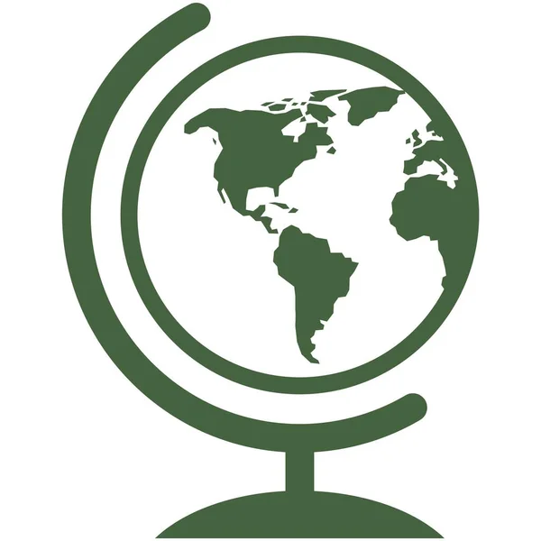 Erde Globus Vektor Welt Planet Schule Geographie Symbol — Stockvektor