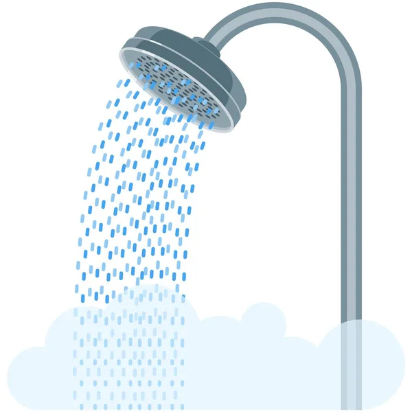 Suihku pään vektori kylpyhuone laitteet eristetty kuvake — vektorikuva