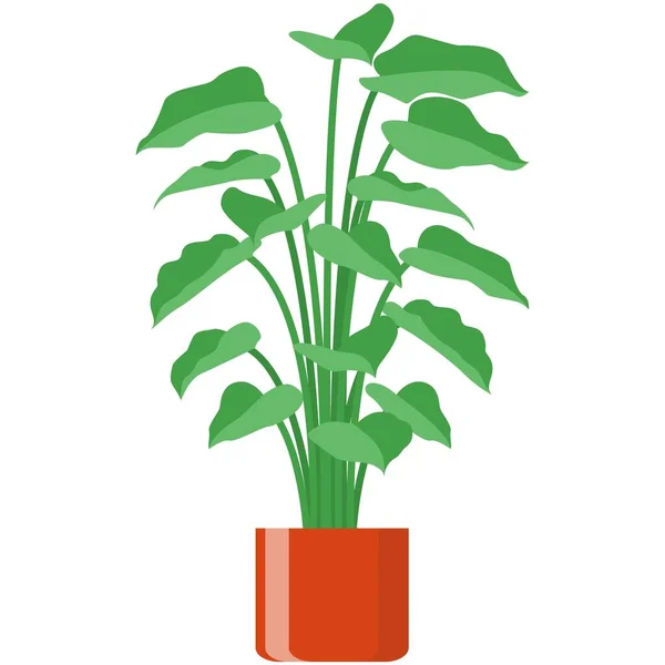 Flor em vaso vector planta vaso isolado ilustração — Vetor de Stock