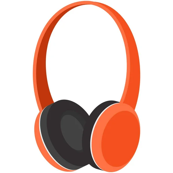 Icono de auriculares, vector de auriculares, auriculares de audio de música cabeza — Vector de stock
