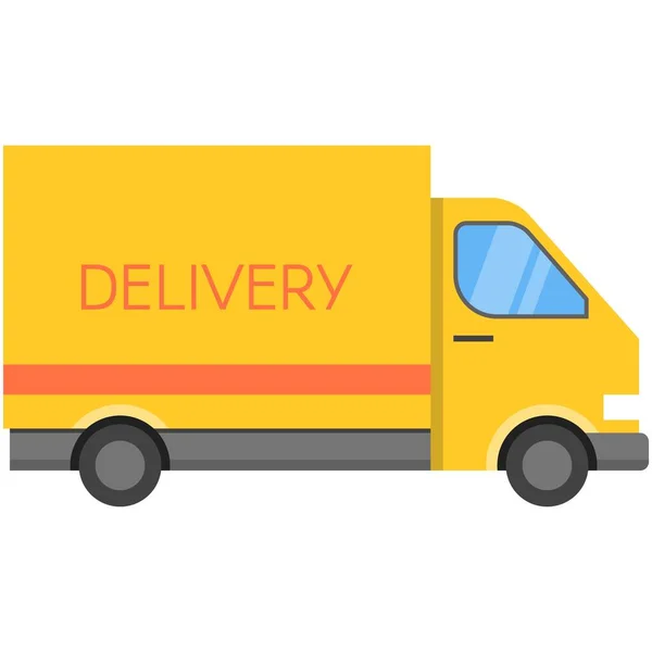 Delivery van truck icon, vector flat cargo car service — Stock Vector