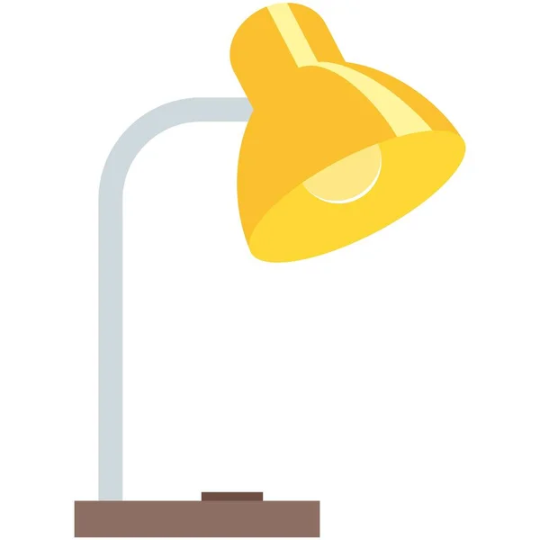Desk lamp vector icon, 라이트 오피스 테이블 스포트라이트 격리 — 스톡 벡터