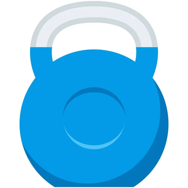 Kettlebell Vector Icon Gewichtshantel isoliert auf weiß — Stockvektor