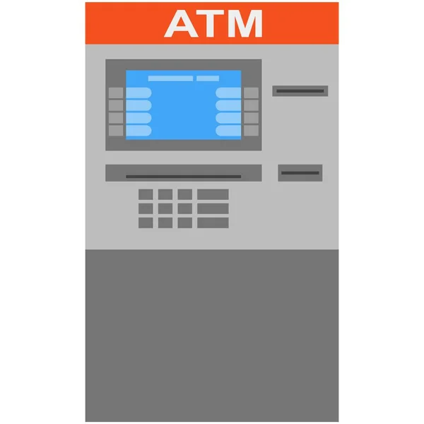 Distributeur automatique vecteur argent cash terminal icône isolé — Image vectorielle