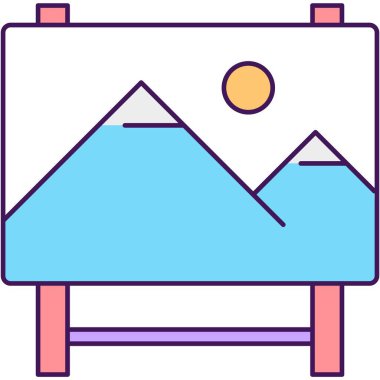 Grafik web tasarımı uygulama vektörü düz simgesi