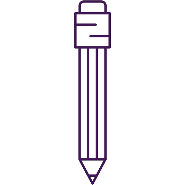 Crayon icône stylo vecteur plat symbole graphique — Image vectorielle