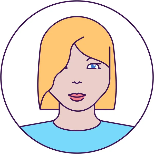 Usuario avatar vector mujer retrato mujer persona — Vector de stock