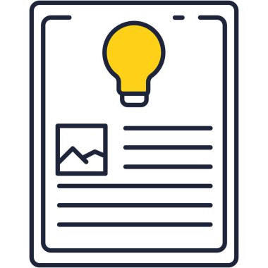 Fikri mülkiyet patenti düz vektör çizgisi simgesi