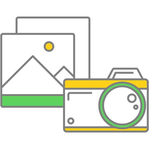 Photo editor prototype icon vector on white — Vector de stock