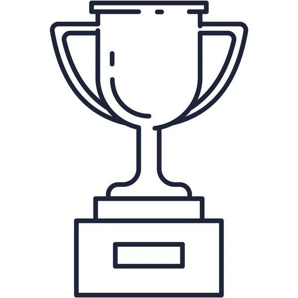 Award goblet trophy cup vector flat line icon — Vector de stock