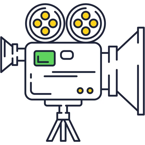 Movie camera icon movie video film record vector — Vector de stock