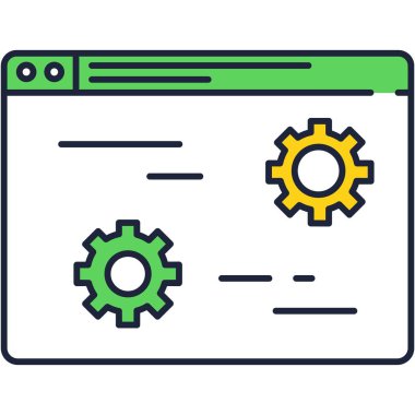 Ağ ayarları tasarım vektör çizgisi simgesi izole edildi