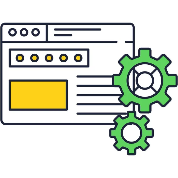 Aplicación o programa de configuración icono de la función vector — Archivo Imágenes Vectoriales