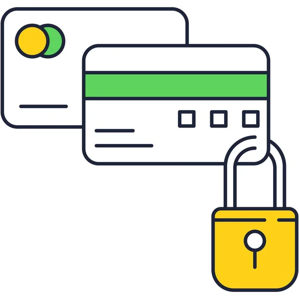 Kod bezpieczeństwa płatności online wektor płaska ikona — Wektor stockowy