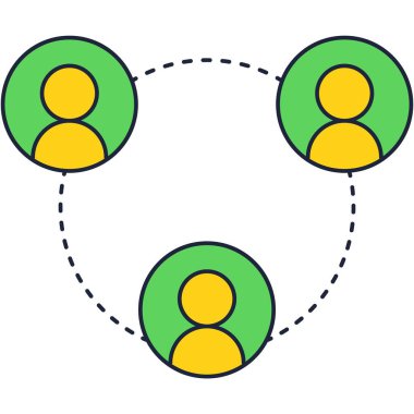 Müşteri sosyal ağı insanları avatar düz simgesi