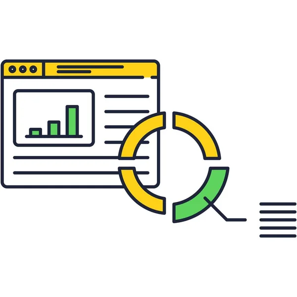 Başlangıç analizi grafik bilgi grafiği istatistik simgesi — Stok Vektör