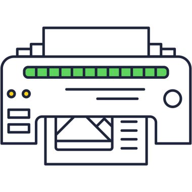 Yazıcı simgesi vektör yazdırma çıktısı pictogram