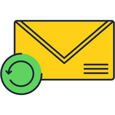 E- posta simgesi, vektör yeni ileti kutusu bildirimi