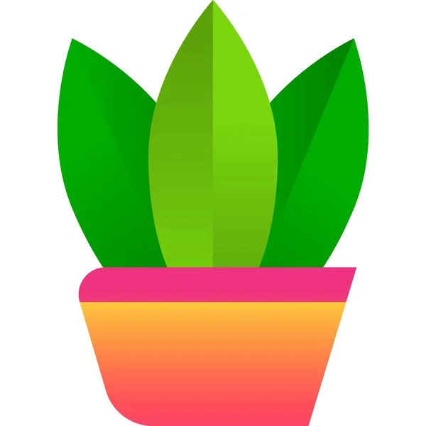Квітка Значку Горщика Векторний Квітковий Горщик Ізольований Білому Тлі Дизайн — стоковий вектор