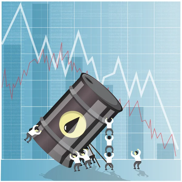 Oil industry crisis concept — Stock Vector