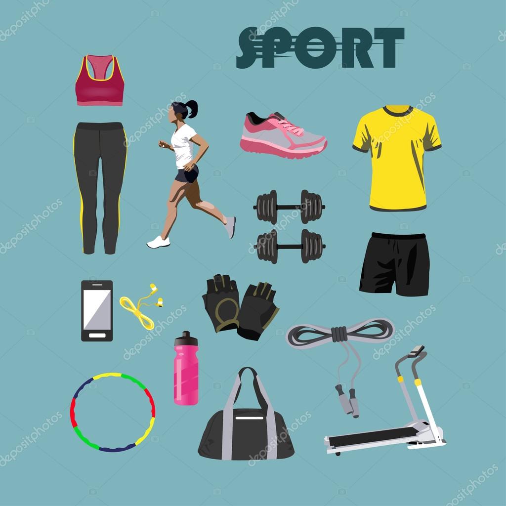 running clothes and accessories