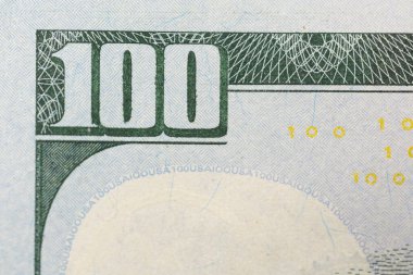 100 dolarlık banknotların kapanışı. 100 dolarlık banknotlar kapanıyor. Amerika Birleşik Devletleri Para ve Nakit. büyük banknot makro