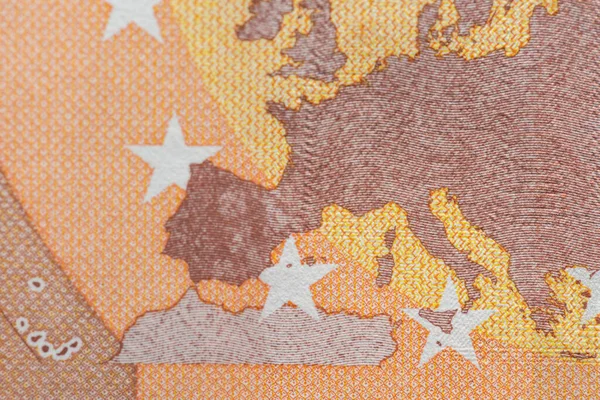 Closeup Euro Bacnknote Design Nových Euro Bankovek Evropské Peníze Padesát — Stock fotografie