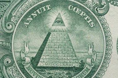 Bir dolarlık banknotlar, Amerikan para birimi... 1 dolarlık banknot. Amerika Birleşik Devletleri Para Birimi.