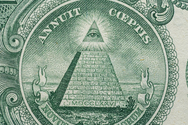 One Dollar bills, Usa Money currency.. Closeup 1 Dollar Banknote. United States of America Currency.