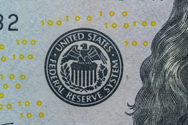 Billete Cien Dólares Primer Plano Factura 100 Usd Dinero Americano — Foto de Stock