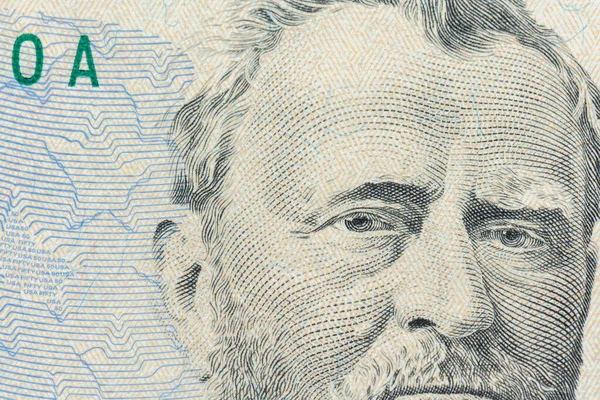 Primer Plano Billete Dólares Cincuenta Usd Fondo Billetes Dólar Estados —  Fotos de Stock