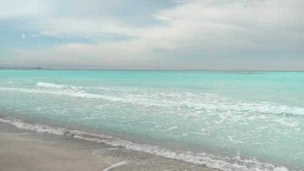 Meer Strand Sand Himmel Wellenrauschen Strand Der Strand Mit Dem — Stockvideo