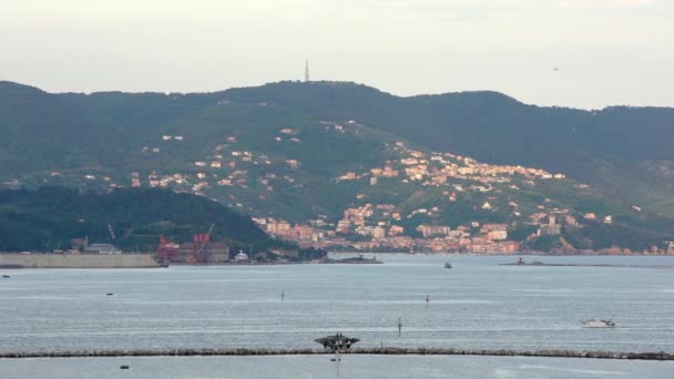 Спеція Італія Червня 2021 Коста Магіка Круїз Корабель Порту Спеція — стокове відео