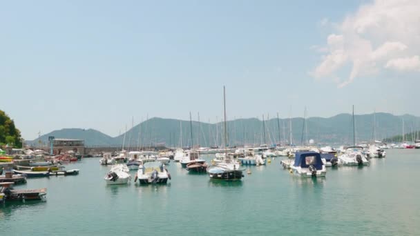 Lerici Talya Haziran 2021 Lerici Deki Güzel Liman Akdeniz Deki — Stok video