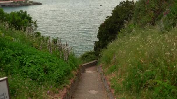 Cinque Terre Akdeniz Giden Yol Talya Nın Güzel Manzarası — Stok video