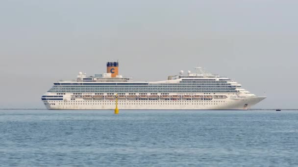 Spezia Olaszország Június 2021 Cruise Ship Öbölben Spezia Cinque Terre — Stock videók