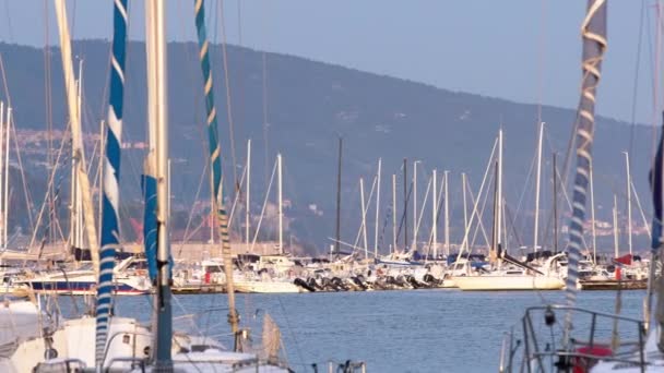 Spezia Italien Juni 2021 Yachthafen Spezia Cinque Terre Wunderschöne Boote — Stockvideo