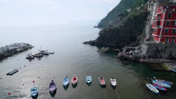 Riomaggiore Italie Juin 2021 Ville Pittoresque Des Cinque Terre Mer — Video