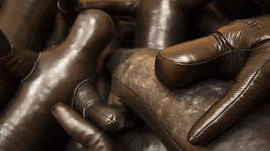 Güreş, boks, mankenler deri