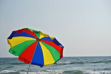 Beach, şemsiye, deniz,