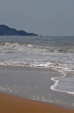 Beach, kaya, deniz, dalgalar