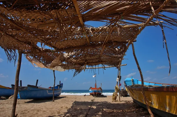 Fischerbungalows kakos, gokarna, indien — Stockfoto