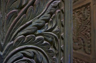 Oyma ahşap çiçek, arka plan, kapı kolu,