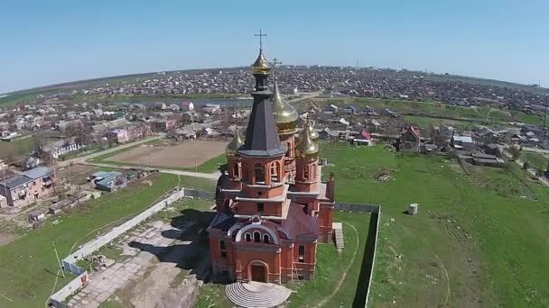 Construcción de una iglesia ortodoxa. — Vídeos de Stock