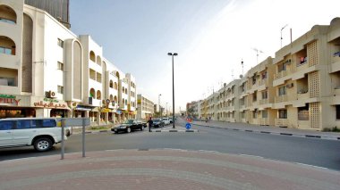 Dubai şehir manzarası, evler, alışveriş merkezi manzarası 