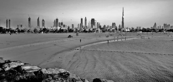 Dubai, dönüm noktası, Burj Halife, şehir silueti, siyah beyaz 