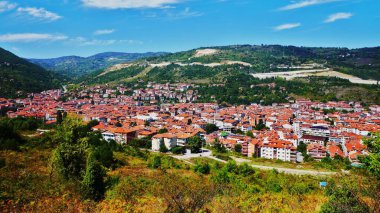 City and sea views ,sandy beaches ,roads ,mosque 